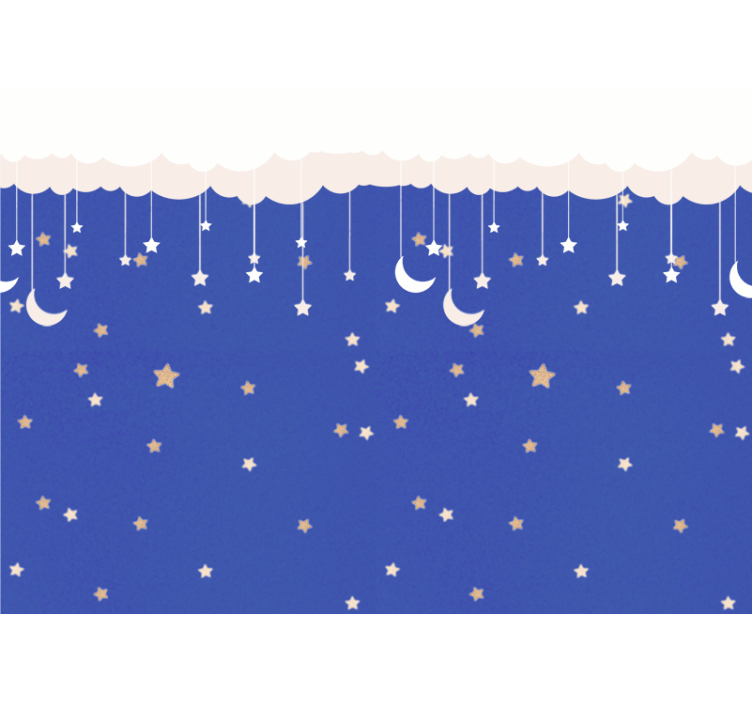 Childrens bedroom wall mural night sky adventure - TenStickers
