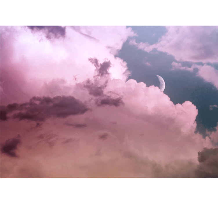 Sky mural wallpaper cloudy moonlit sky - TenStickers
