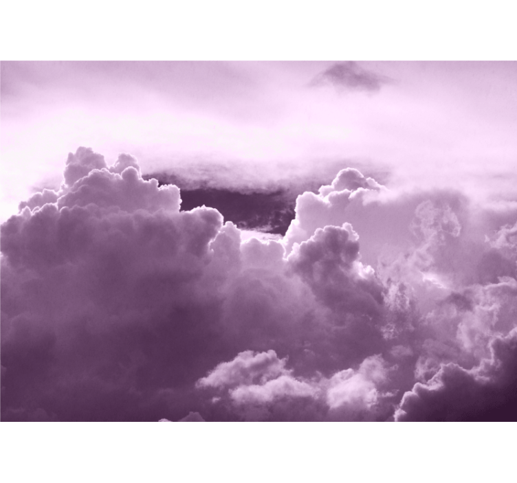 Sky mural wallpaper purple cloud formation - TenStickers