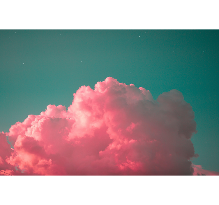 Dreamy pink clouds sky mural wallpaper - TenStickers