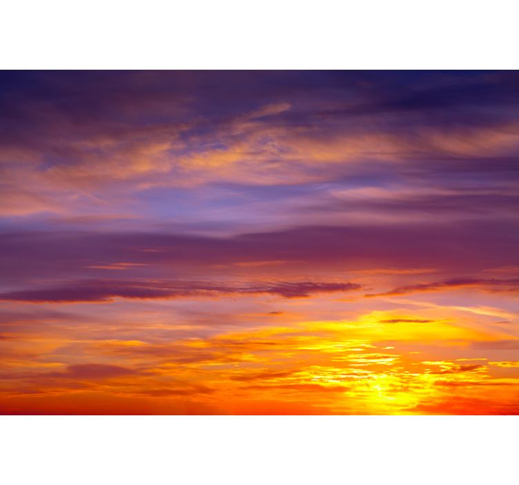 Sky mural wallpaper majestic sunset view - TenStickers