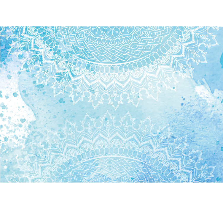Blue bohemian mandala art Wall Mural - TenStickers