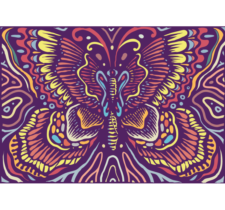 Colorful Butterfly Art wall mural animals - TenStickers
