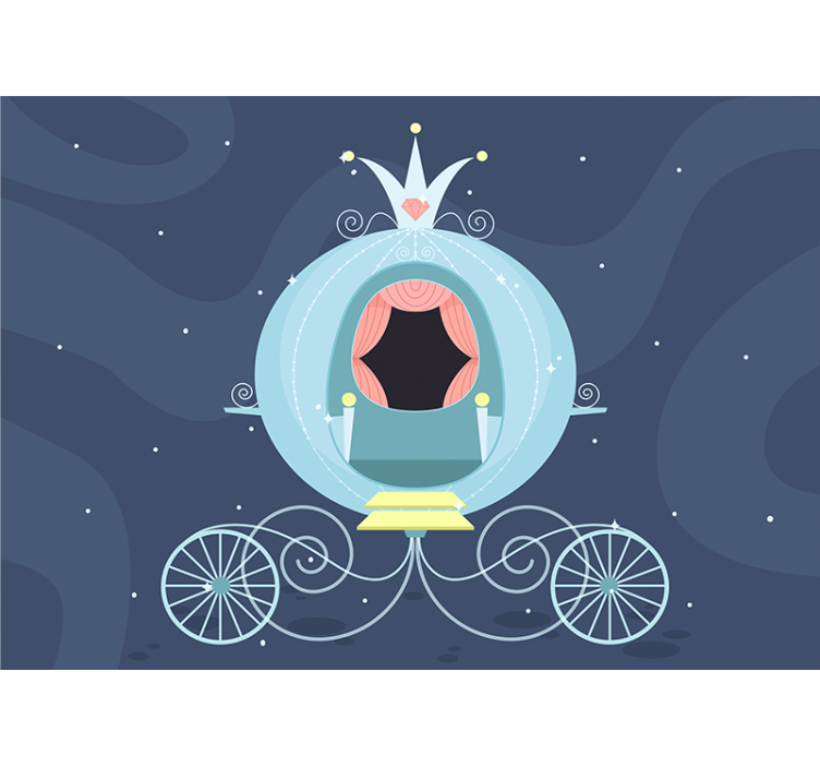 Fairy Tale Carriage childrens bedroom wall mural - TenStickers