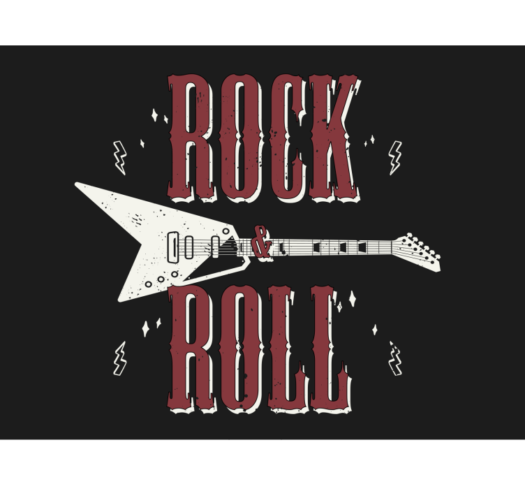 Wall mural music rock guitar artwork - TenStickers