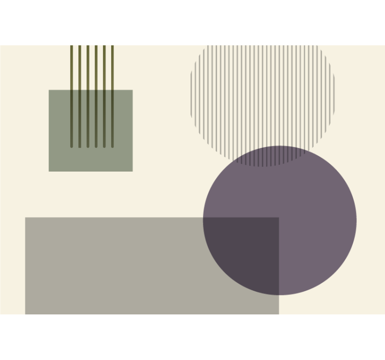 Abstract mural wallpaper geometric shapes play - TenStickers