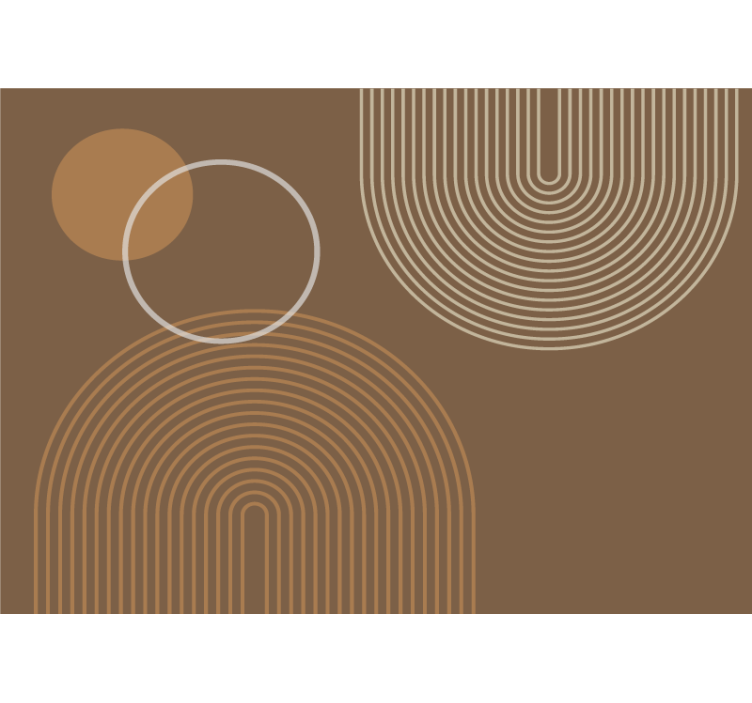 Abstract mural wallpaper with geometric circle designs - TenStickers