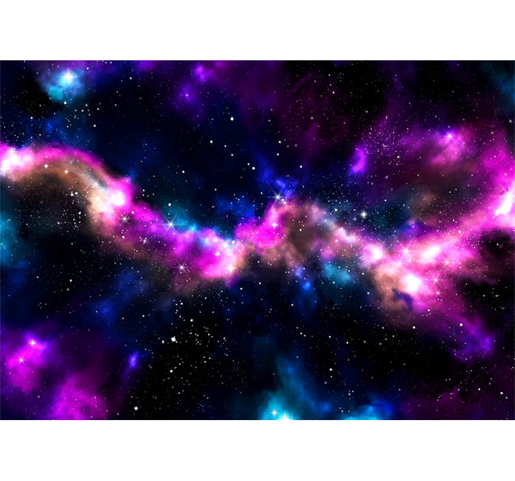 Space wall mural cosmic nebula landscape - TenStickers