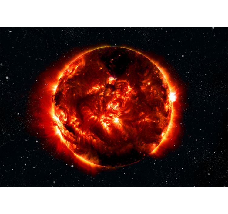 Space wall mural solar blast effect - TenStickers