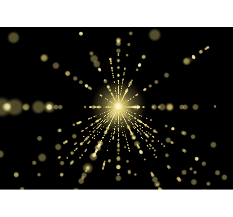 Radiant light burst abstract mural wallpaper - TenStickers