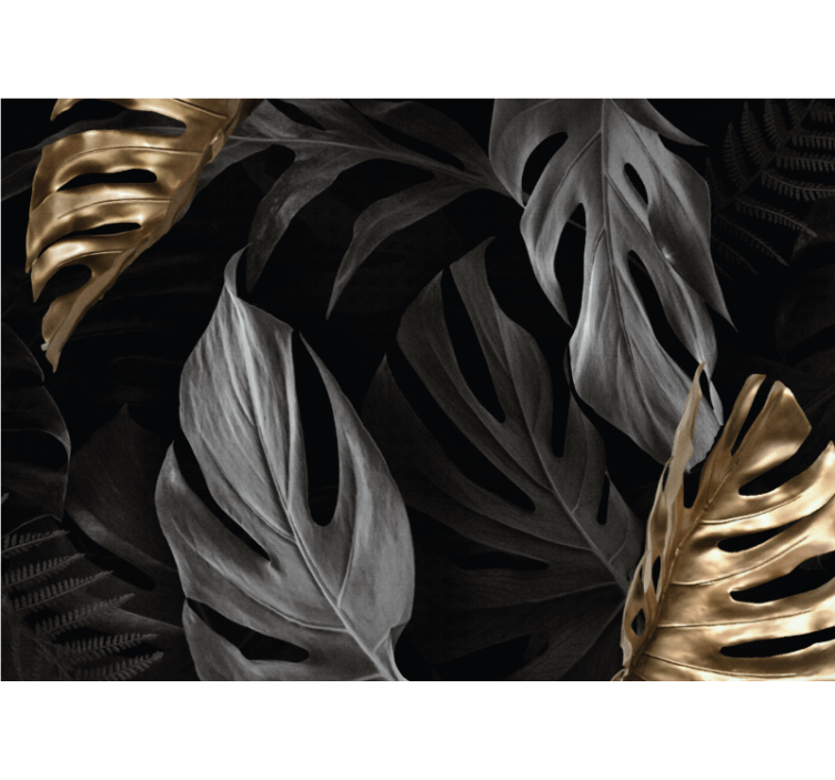 Nature wall mural tropical leaf designs - TenStickers