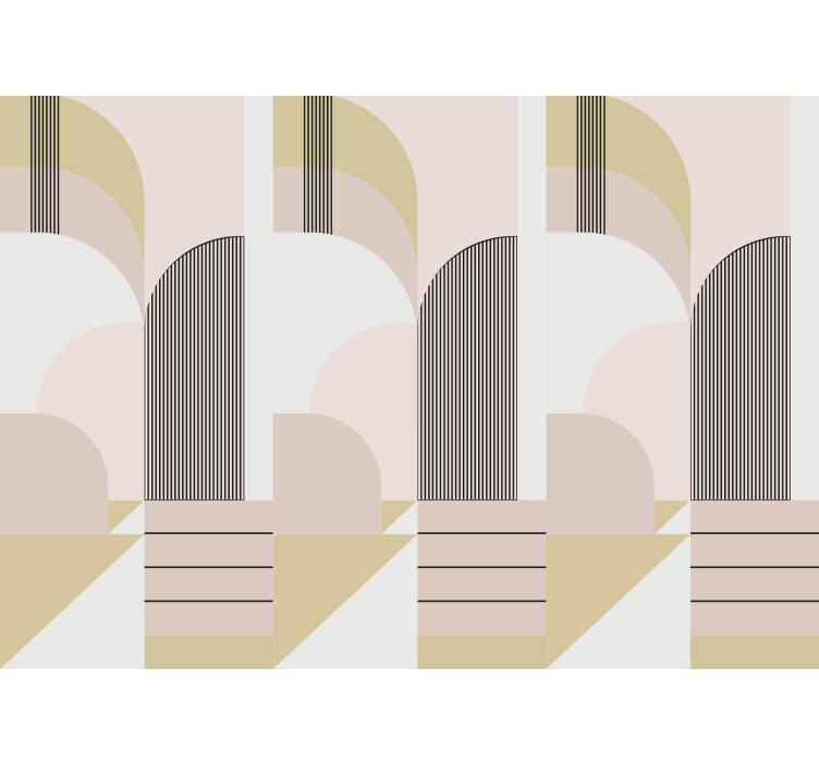 Wall mural modern geometric arch designs - TenStickers