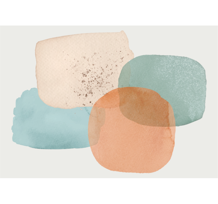 Soft Circular Forms abstract mural wallpaper - TenStickers