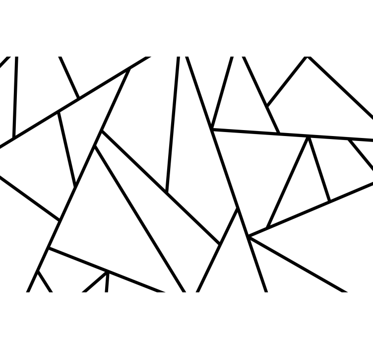 Abstract mural wallpaper geometric black lines - TenStickers
