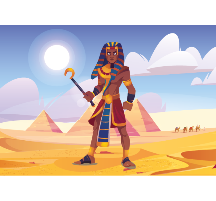 Wall mural people ancient pharaoh character - TenStickers