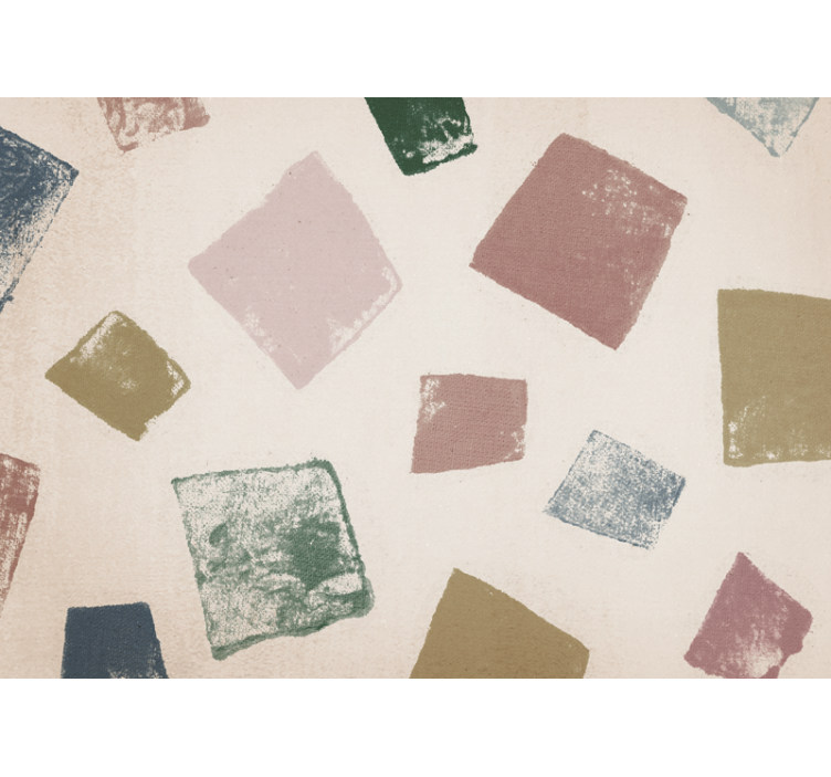 Wall mural pattern geometric color blocks - TenStickers