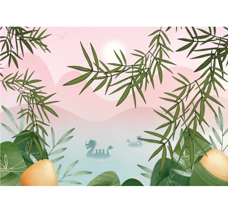 Wall mural jungle serene bamboo scene - TenStickers