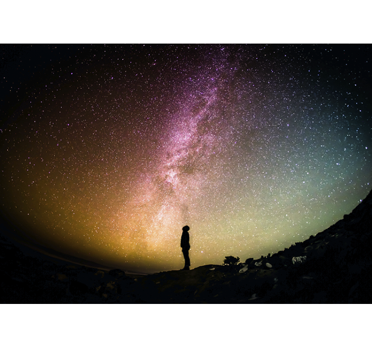 Space wall mural celestial night view - TenStickers