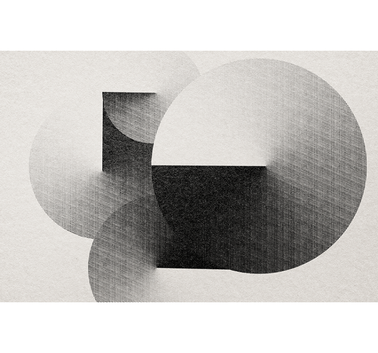 Abstract mural wallpaper geometric circle design - TenStickers