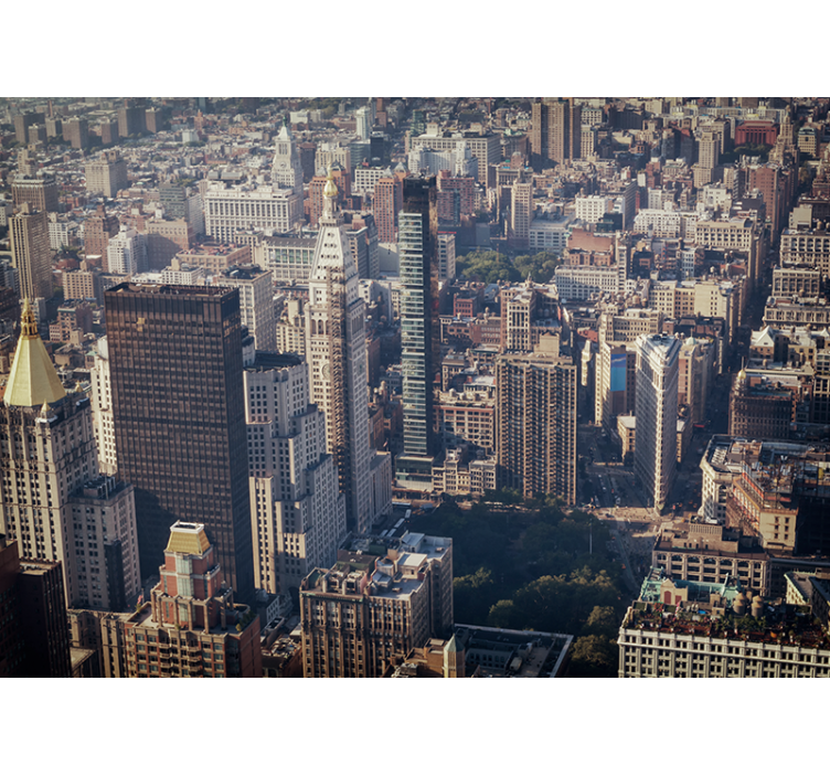 Wall mural city urban view - TenStickers