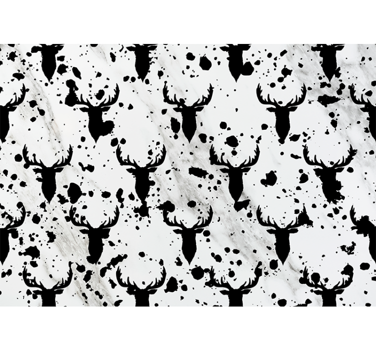 Wall mural animals stag silhouette design - TenStickers