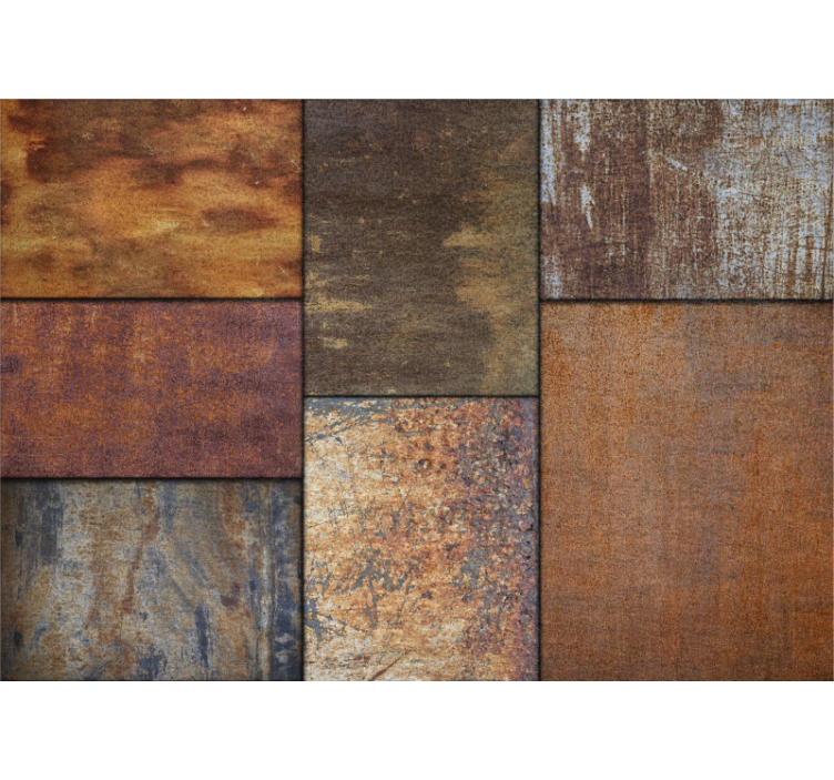 Other wall mural pattern textured rustic panels - TenStickers