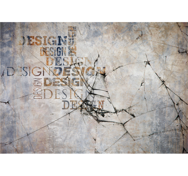 Abstract mural wallpaper with abstract typography - TenStickers
