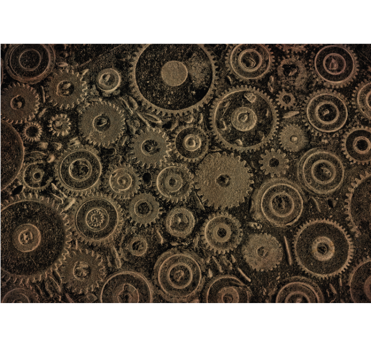 Wall mural pattern gear patterns texture - TenStickers