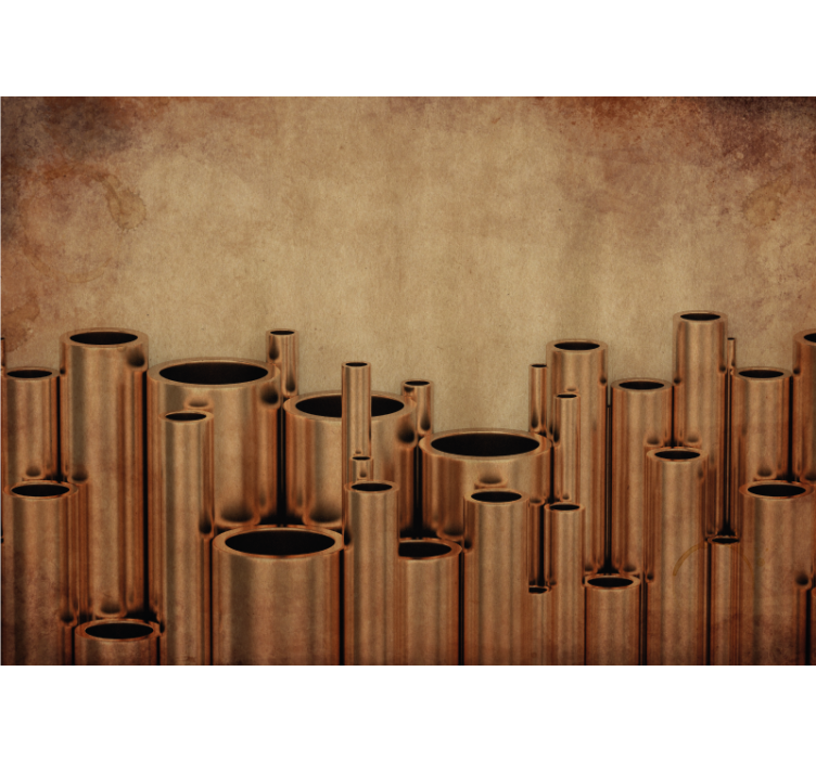 Wall mural pattern textured pipe design - TenStickers