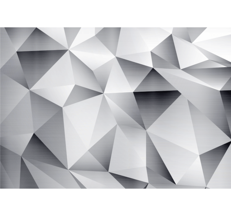 3d mural wallpaper with geometric patterned facets - TenStickers