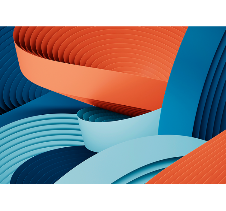 Abstract mural wallpaper dynamic paper layers - TenStickers