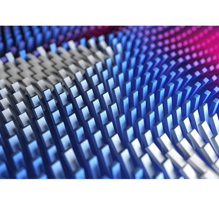 Abstract mural wallpaper textured geometric waves - TenStickers