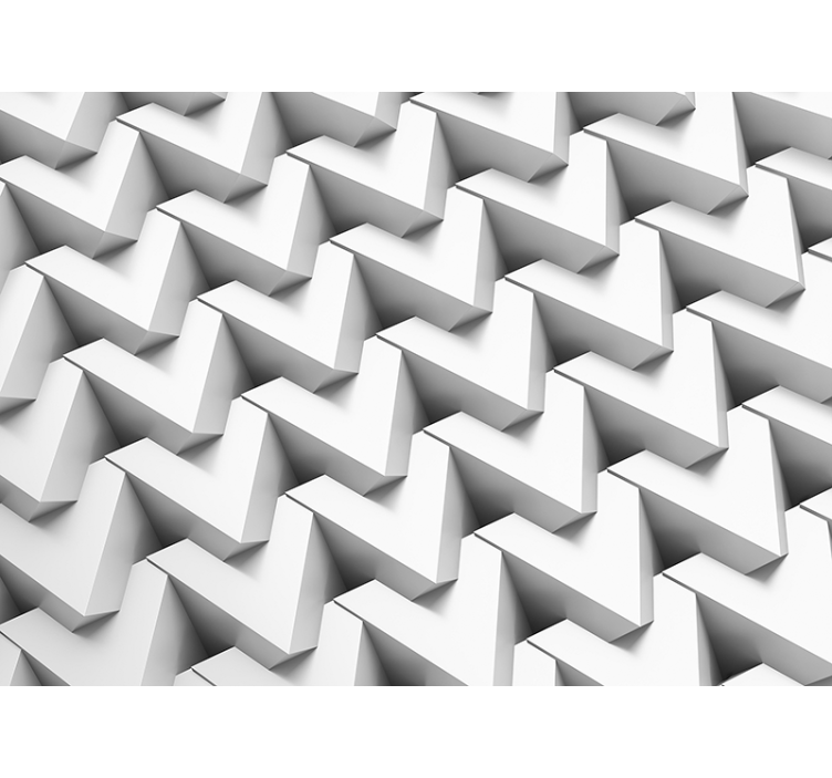 Wall mural pattern three-dimensional chevron - TenStickers