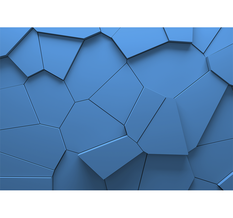 Wall mural pattern geometric blue design - TenStickers