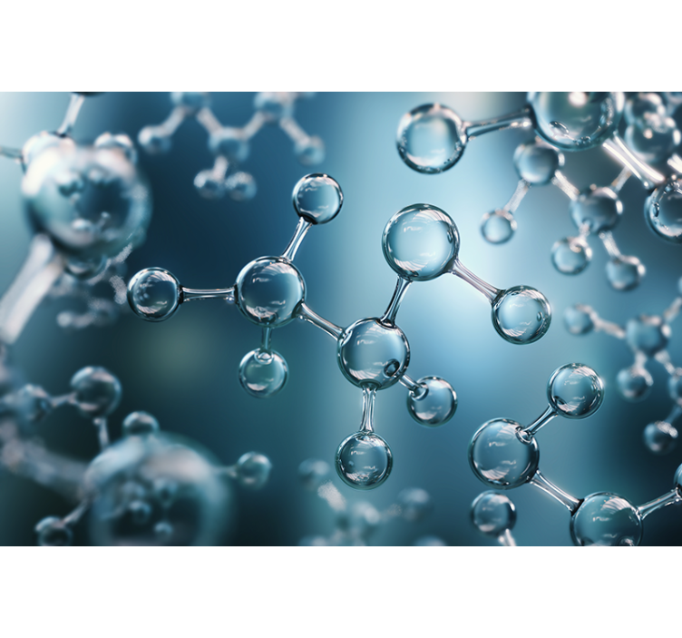 Abstract mural wallpaper molecular structure waves - TenStickers