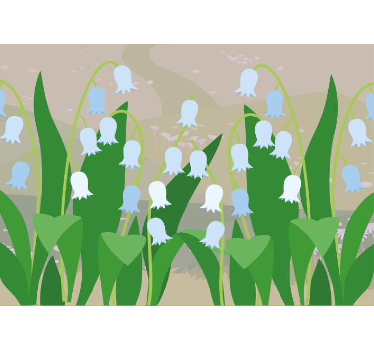 Flowers wall mural delicate flower blooms - TenStickers