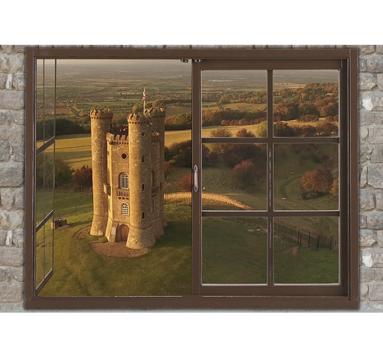 Wall mural city historic castle view - TenStickers