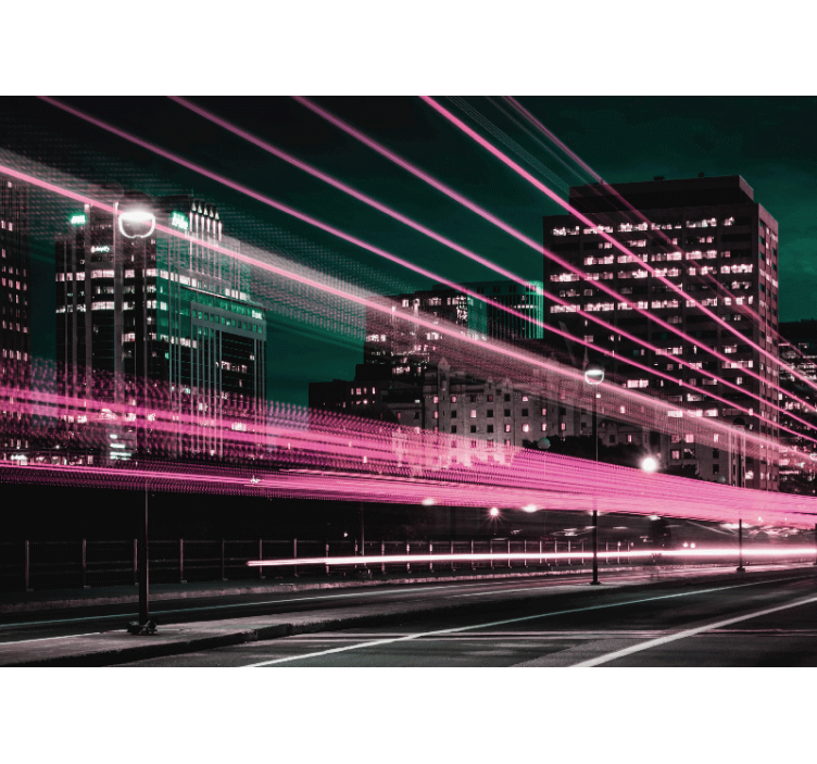 Wall mural city urban skyline excitement - TenStickers