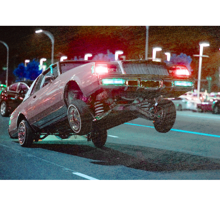 Automotive wall murals classic car stunt - TenStickers