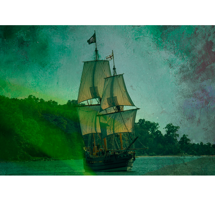 Automotive wall murals sailing vessel design - TenStickers