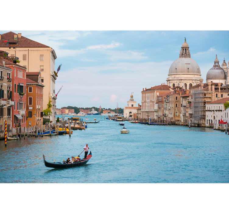 Wall mural city venice gondola scene - TenStickers