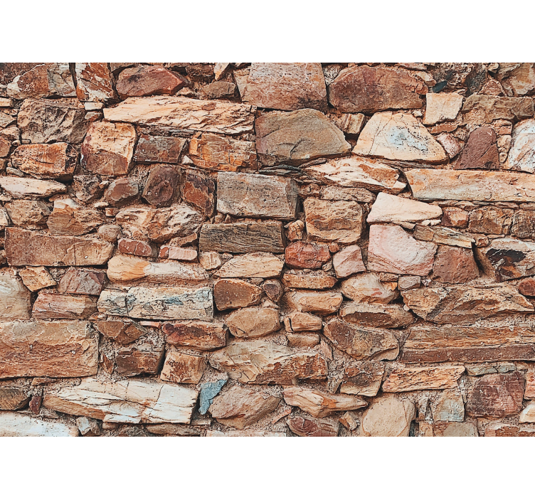Stone wall mural rustic stone texture - TenStickers