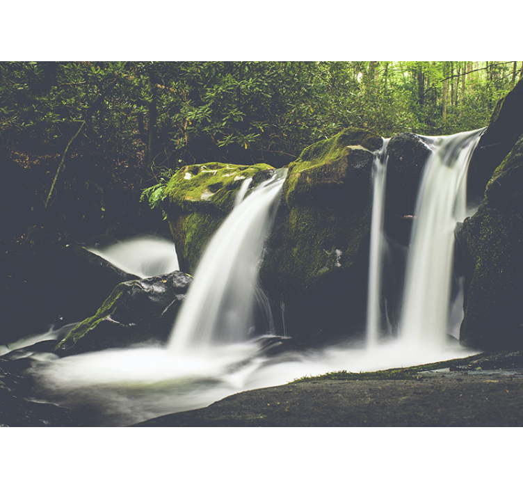 Waterfall wall mural cascading waterfall scene - TenStickers