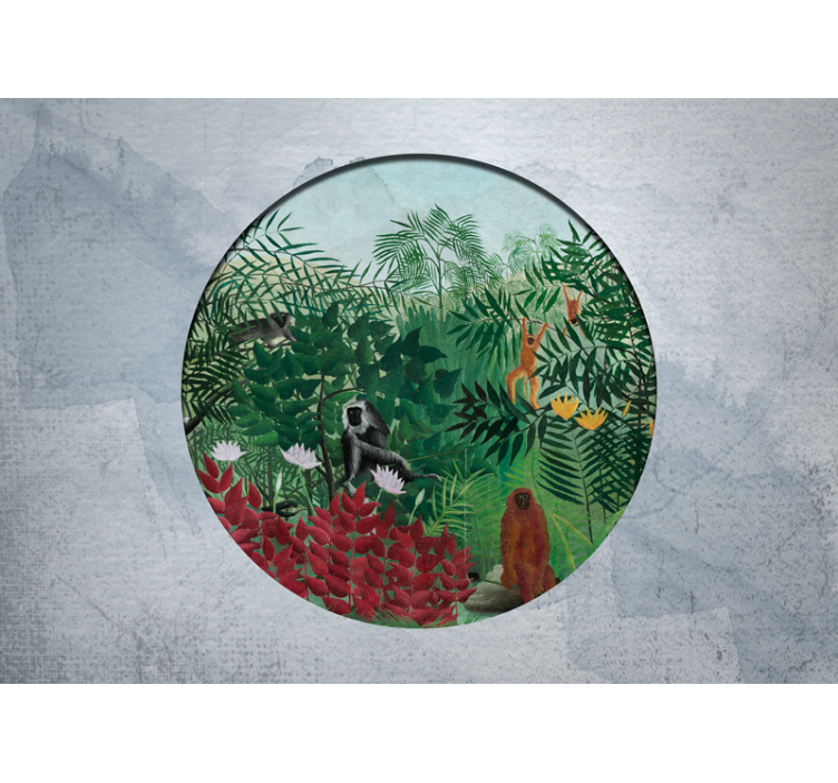 Wall mural jungle lively jungle scene - TenStickers