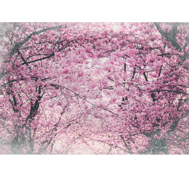 Flowers wall mural cherry blossom grove - TenStickers
