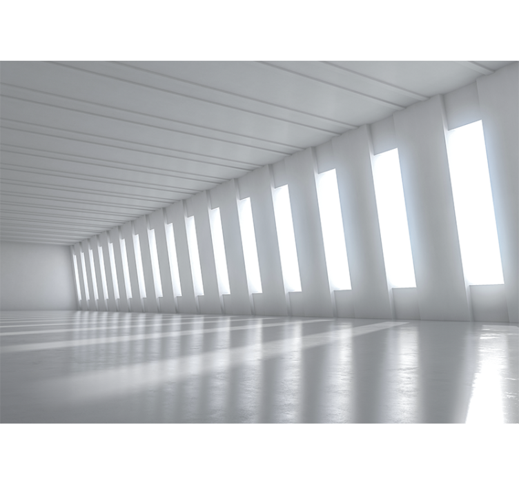 3d mural wallpaper minimalist bright space - TenStickers