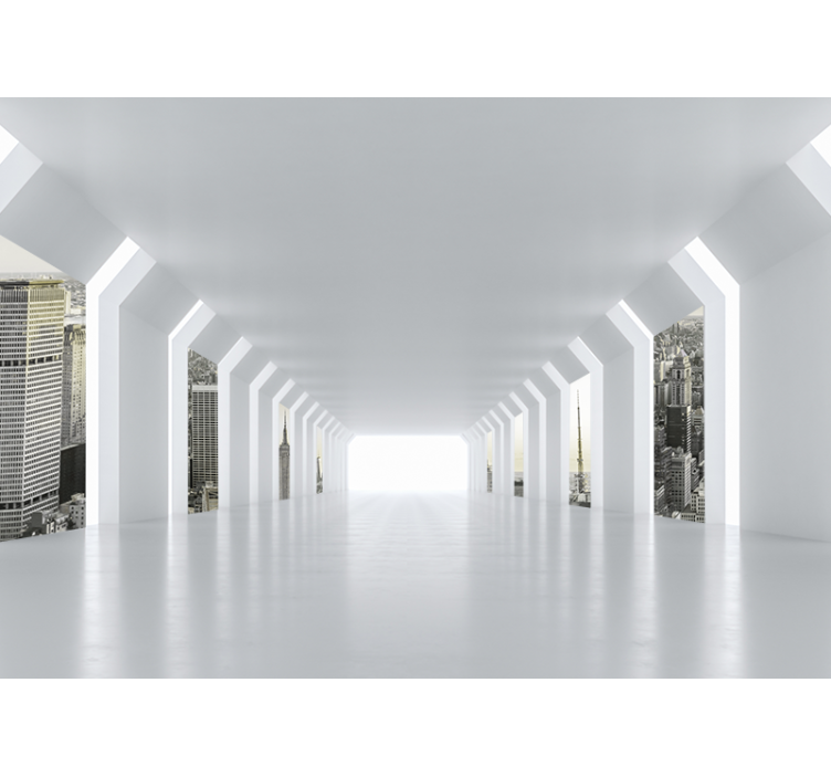 Wall mural city futuristic cityscape design - TenStickers