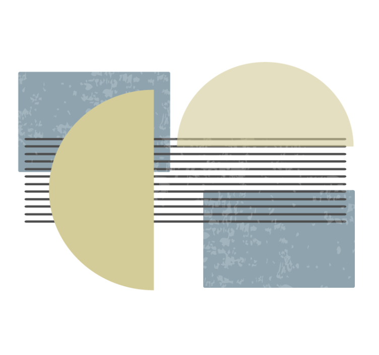 Wall mural painting geometric shapes design - TenStickers