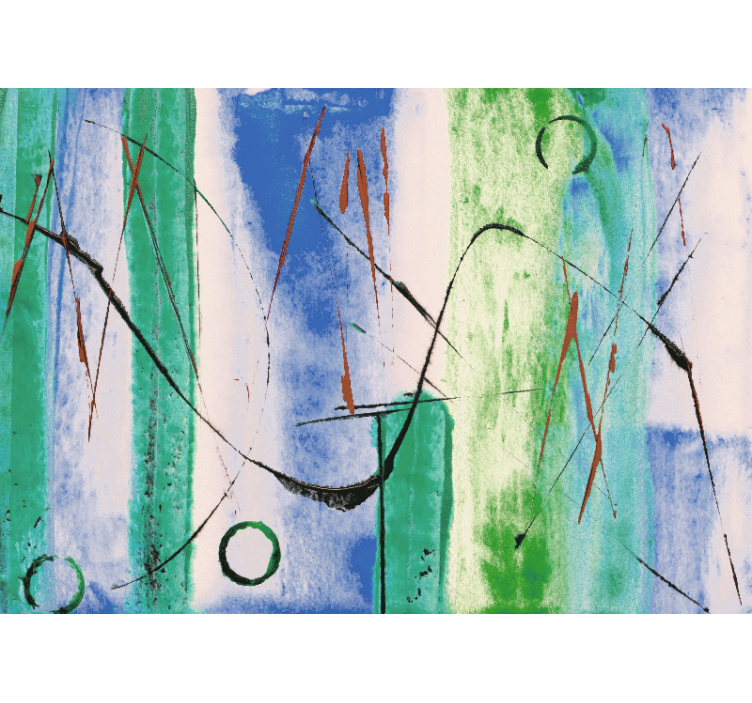 Abstract mural wallpaper with flowing line designs - TenStickers