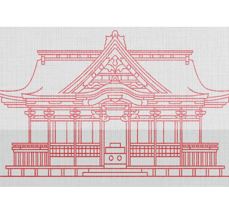 Wall mural city traditional japanese architecture - TenStickers